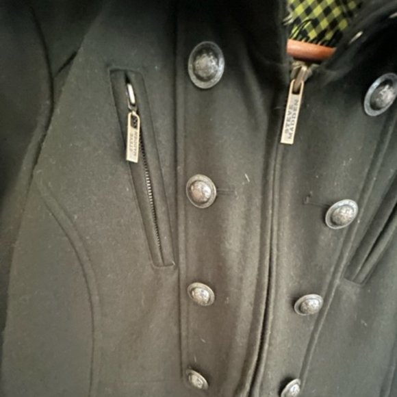 Steve Madden Wool Blend Army Green Jacket- Size Large - Picture 2 of 9